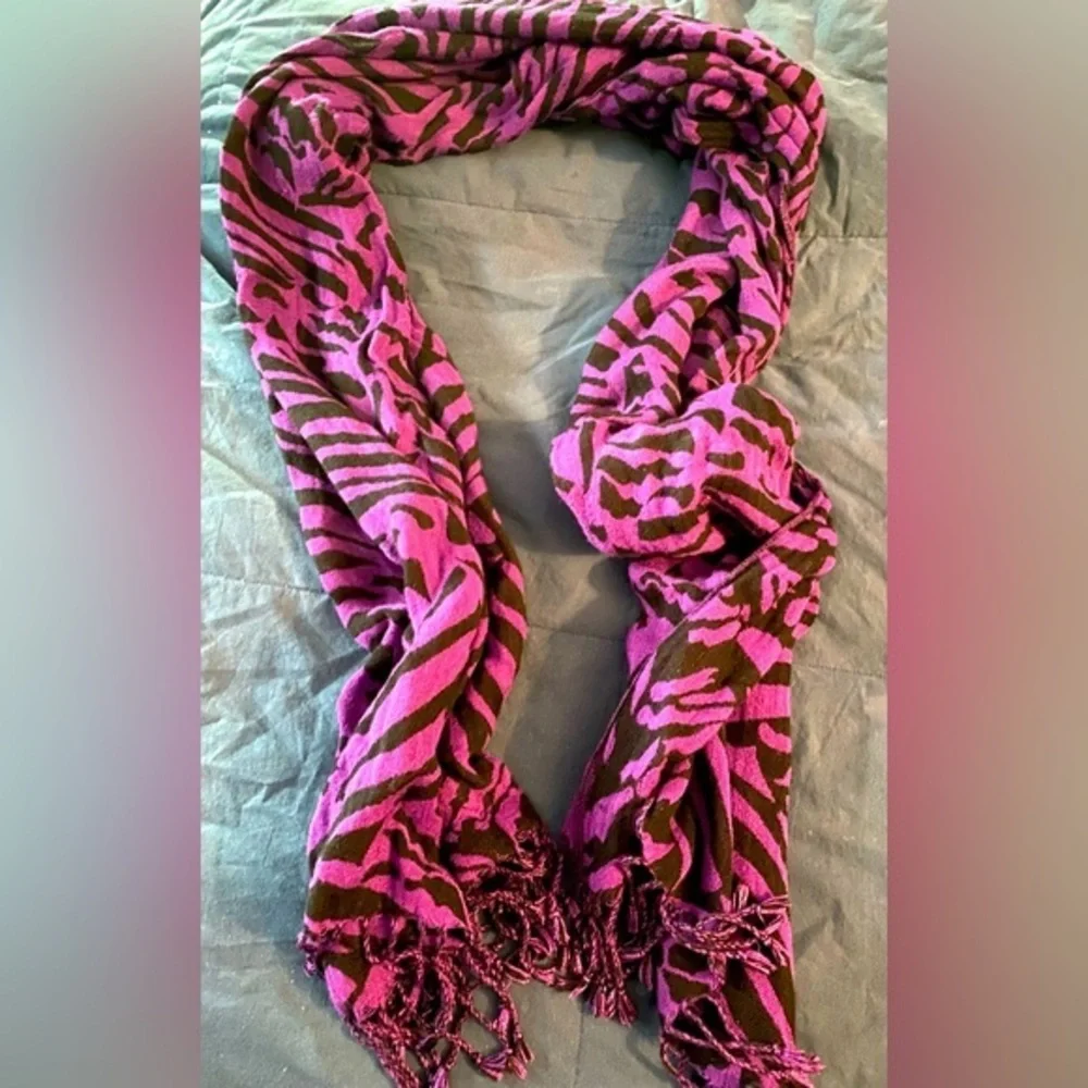 Black & Purple Animal Print Scarf - Sarong